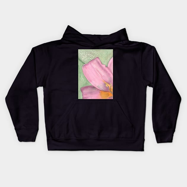 Daylily, original watercolor painting Kids Hoodie by Sharon Rose Art